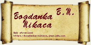 Bogdanka Mikača vizit kartica